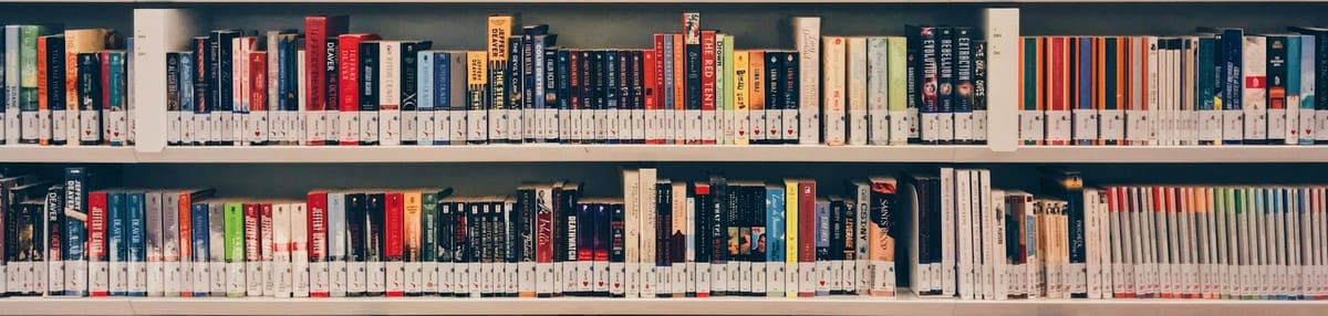 2 shelves of books